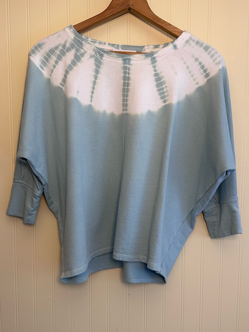 pureJill Tie-Dye Sweatshirt teal Blue & White Size XS